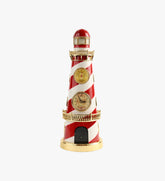 Red & White Lighthouse with Clock , Light and Thermometer