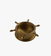 Solid Brass Ships Wheel Ashtray