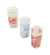Item #72 Set of 3 Souvenir Costal Glasses