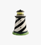 Vintage Black & White Lighthouse Cookie Jar