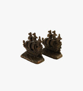 Vintage Cast Iron Clipper Ship Bookends