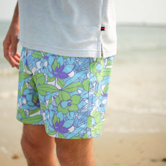 Sea Culture White Cap Boardshort on the Beach