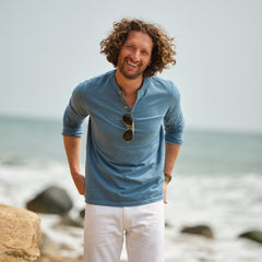 Tobacco Bay Henley - Indigo