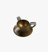 Vintage Ashtray with Silver Soldered and Nickel Silver With Brass Details : 1910's - 1930's
