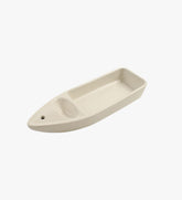 Vintage Hall China Co Ceramic Boat Shaped Divided Dish