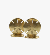 Vintage Sand Dollar Brass Bookends