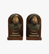 Vintage Pipe Smoking Fisherman Bookends