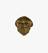 Vintage Brass Captain Smoking a Pipe Ashtray