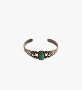 Fred Harvey Cuff -Single Turquoise Stone Turquoise