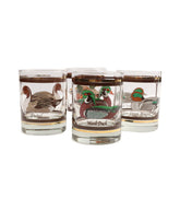 Item #106 Set of 4 Duck Rocks Glasses with Gold Details