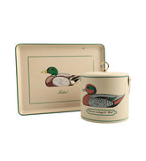 Item #109 Vintage Duck Ice Bucket & Mallard Tray