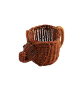 Item #39 Elephant Wicker Mug