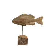 Item #26 Antique Drift Wood Fish Statue