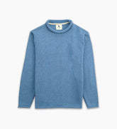 Newport Roll Neck Sweater in Ocean Blue