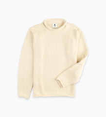 Newport Roll Neck Sweater in Cream