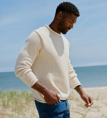 Newport Roll Neck Sweater in Cream