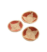 Item #43 Set of 3 Hand Woven Coasters