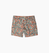 Riviera Swim Trunk - Orange Floral