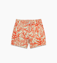 Riviera Swim Trunk - Coral Motif