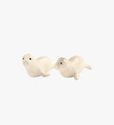 Vintage White Seal Salt & Pepper Shakers