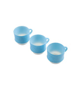 Item #30 Anchor Hocking Set of 3 Blue Mugs