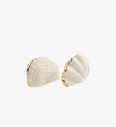 Vintage White Shell with Gold Detail Salt & Pepper Shakers