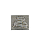 Item #103 Vintage Pewter Ship Belt Buckle