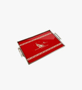 1950's Antique Red Atlas Sailboat Tray