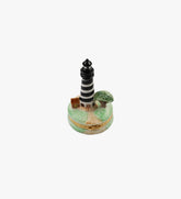 Porcelain Navy Lighthouse Trinket Box