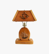 Vintage Wooden Ship & Anchor Table Lamp