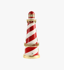 Red & White Lighthouse with Clock , Light and Thermometer
