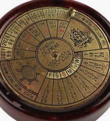 Vintage Marble and Brass 40 Year Perpetual Calendar 1995 - 2034
