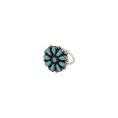 Item #134 Zuni Flower Cluster Ring - Size 8
