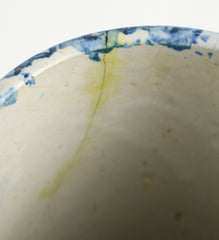 19th Century Cobalt Blue & White Stoneware /Sponge-Ware  Pitcher with Chicken Wire Pattern
