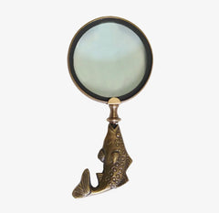 Antiqued Brass Fish Magnifying Glass