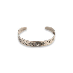 Item #129 Vintage Sterling Silver Detailed Navajo Cuff
