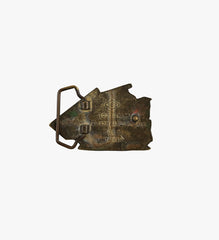 Vintage Ship Brass Belt Buckle