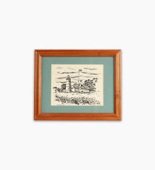 Item 004: Chatham Light Framed Pen & Ink by M.H. Pratt