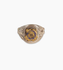 Item 033: Vintage Sterling Silver US Coast Guard Signet Ring