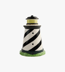 Vintage Black & White Lighthouse Cookie Jar