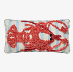Coastal Lobster Tufted Hook Pillow