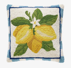 Summer Lemon Bunch Hook Pillow