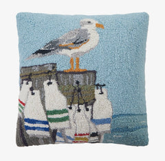 Seagull On Pier W/Buoys Hook Pillow -
Susan Winget