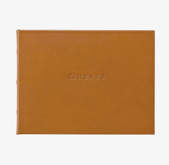 Leather Guest Book - Brown
