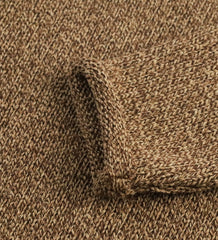 Newport Roll Neck Sweater in Marled Brown