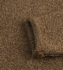Newport Roll Neck Sweater in Marled Brown