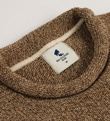 Newport Roll Neck Sweater in Marled Brown