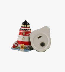 Vintage Red Lighthouse Salt & Pepper Shakers