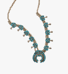 Turquoise Cluster Squash Blossom