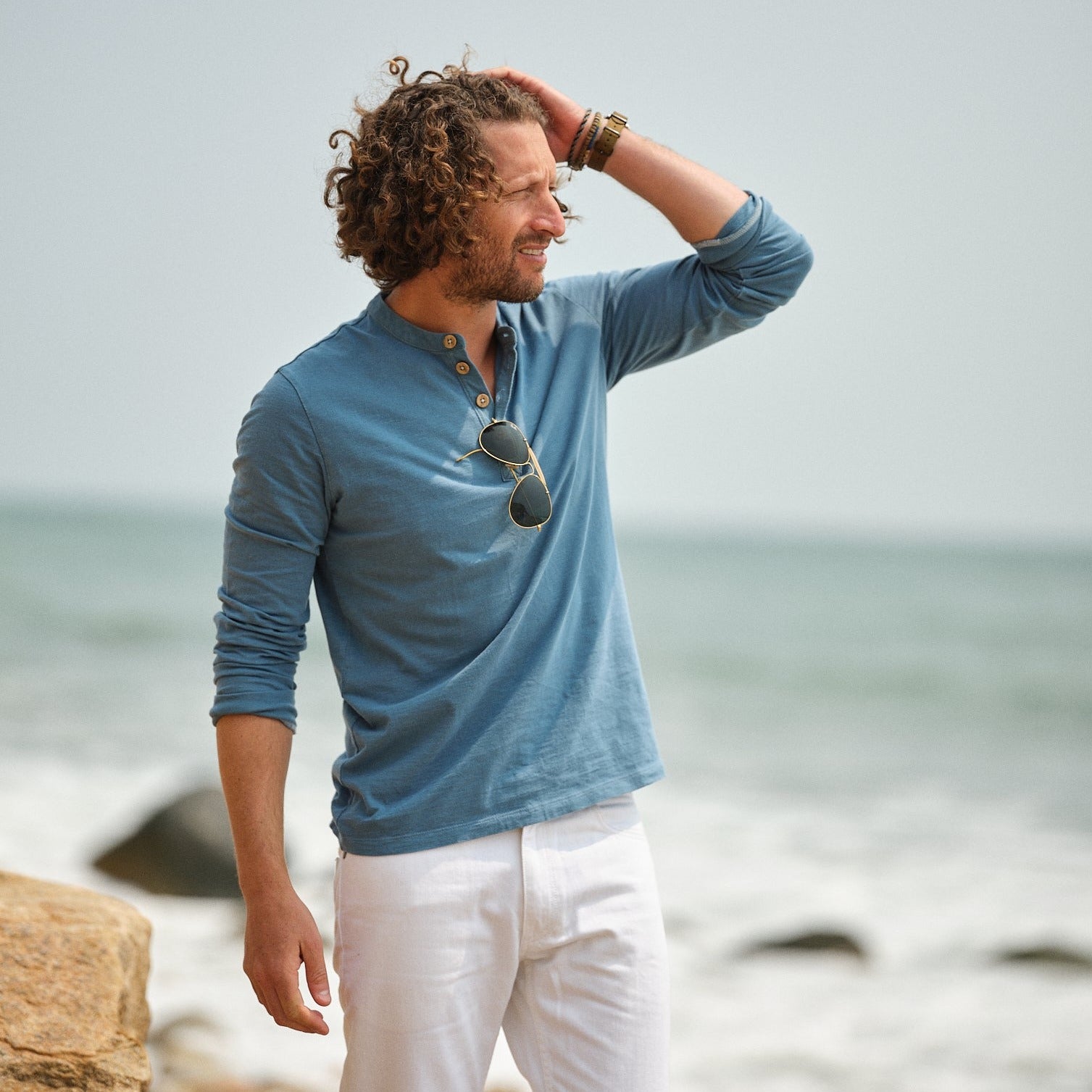 Best long-sleeve henley for men. 